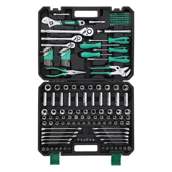 213-Piece Mechanics Tool Set General Assorted Sockets and Wrenches Set - Image 2