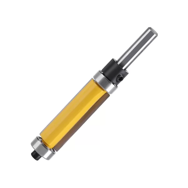 Flush Trim Router Bit with Top and Bottom Bearing 1‑1/2inch H * 1/4inch Shank Woodworking Tool - Image 4