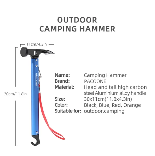 Outdoor Survival Tool Camping Multifunctional Hammer - Image 12