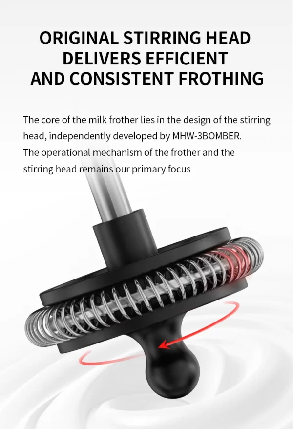 MHW-3BOMBER Electric Milk Frother Portable Handheld Milk Foamer USB Rechargeable - Image 13