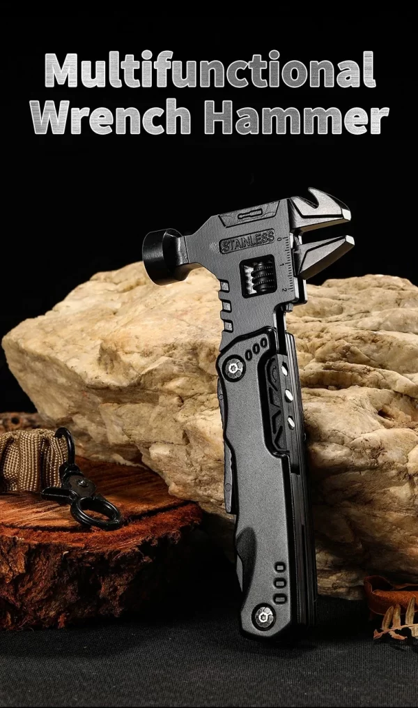 New Multifunctional Wrench Hammer Knife Pliers Survival Tool Stainless Steel Multi-tool Knife - Image 8