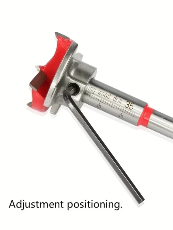 Woodworking Hole Opener Set Positioning Hard Alloy Flat Wing Drill Adjustable Hinge Hole Expander 15-35mm - Image 8