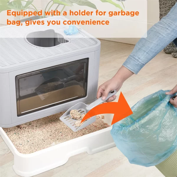 Large Hooded Cat Litter Box Tray Drawer Type - Image 6