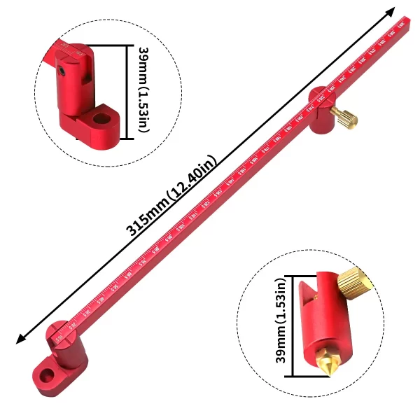 300mm Adjustable Drawing Circle Ruler,Aluminum Compass - Image 9