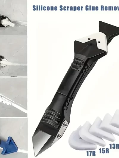 5 in 1 Metal Head Shovel Glue Tool Kit Silicone Spatula Caulk Remover