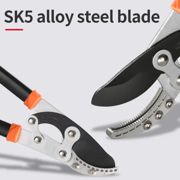 ZHENG QI Garden Branch Scissors Stretchable SK5 Steel Gardening Fruit Tree Pruning Shears - Image 3