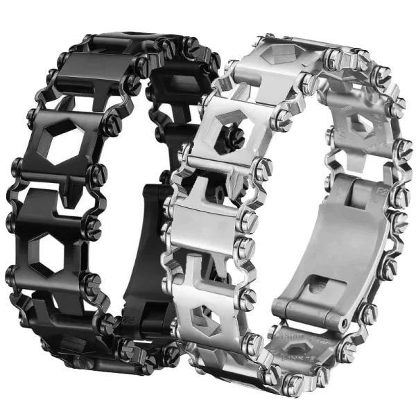 Survival Multitools Silver Bracelet  Stainless Steel Bracelet