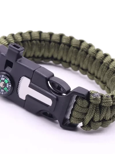 Outdoor  Survival Umbrella Rope SOS Bracelet Emergency Rescue Bracelet Compass