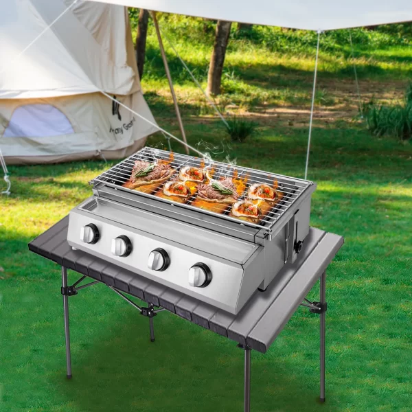 BBQ Propane Gas Stove Grill Stainless Steel Patio Garden Barbecue Grill - Image 2