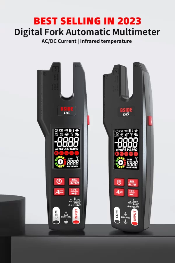BSIDE U6 Professional Digital Clamp Meter 600A AC DC Pliers Voltmeter Electrical Tester - Image 8
