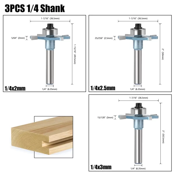 Wood Router 1/4in 6mm Shank Straight End Mill Trimmer Cleaning Flush Trim Corner Round Cove Box Bits - Image 13