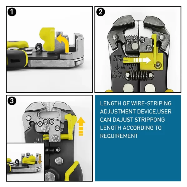 Professional Electrician Wire Tool Cable Wire Stripper Cutter Crimper - Image 6