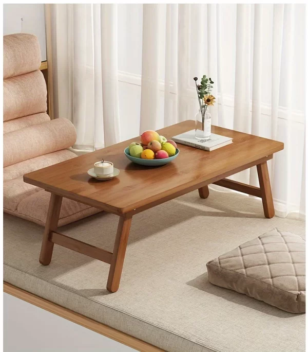 Versatile Foldable Coffee Table - Brown, Bamboo Top - Image 8