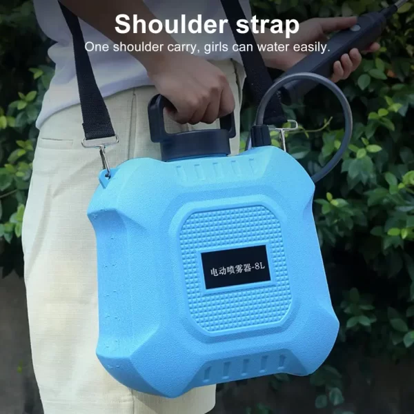 5L/8L Garden Electric Sprayer Backpack Sprayer with Shoulder Strap Telescopic Wand 2 Nozzles Battery Powered Sprayer - Image 2
