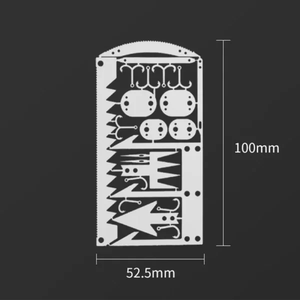Outdoor Camping Outdoor Multifu Equipment Survival Tools Stainless Steel Card - Image 4