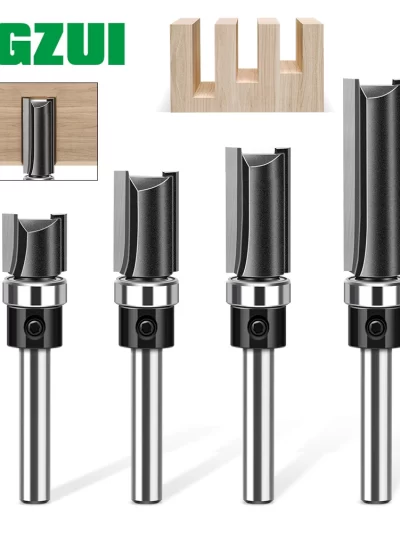 1pc 6mm 1/4"Shank Bearing Straight Router Bit