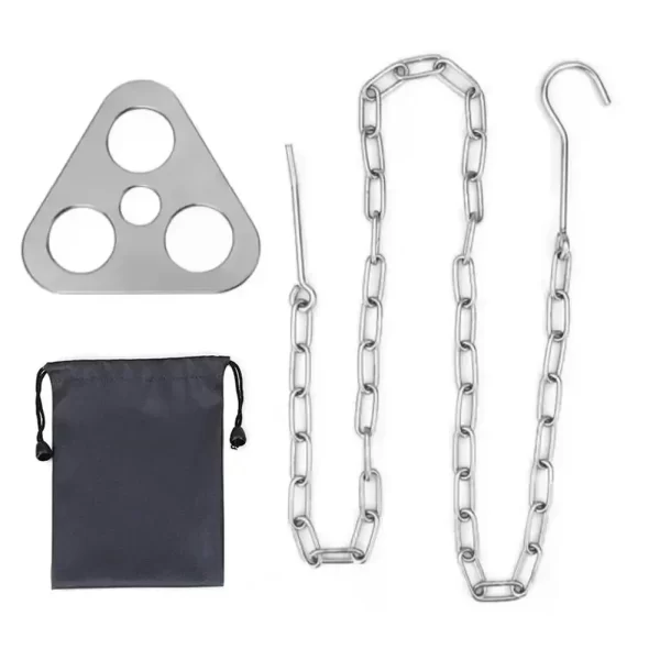 Portable Detachable Outdoor Barbecue Tripod Hanging Rack Campfire Grill Pot Triangle Stand Set - Image 7