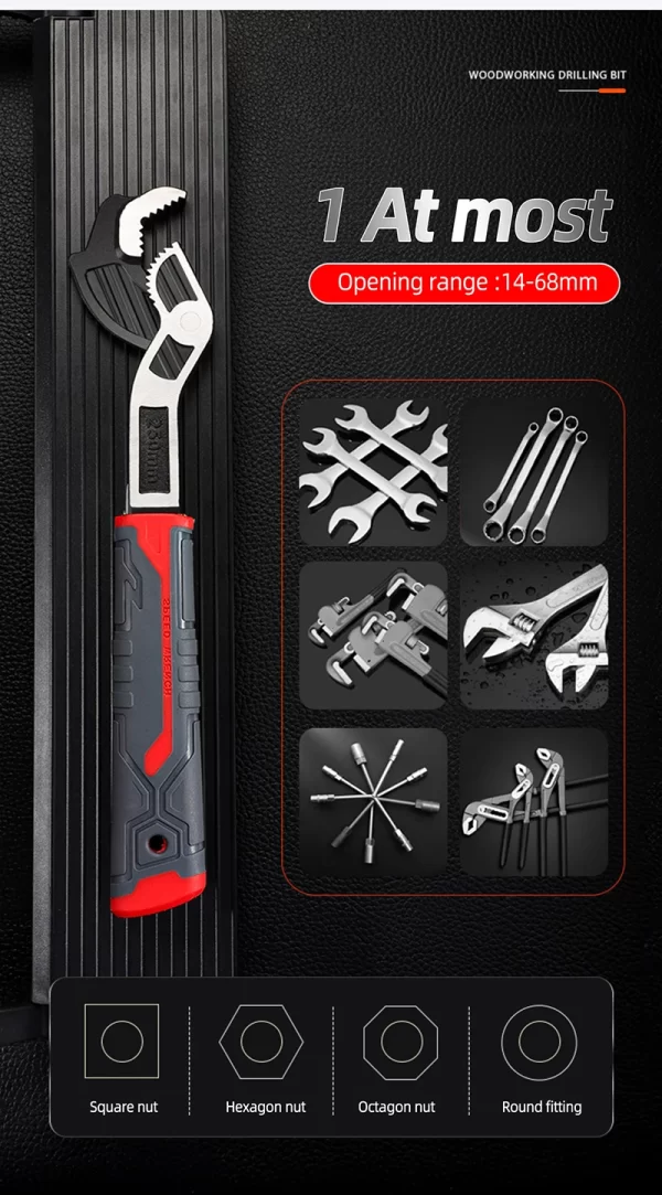 AIRAJ Universal Wrench Multi-Function Adjustable Wrench - Image 12
