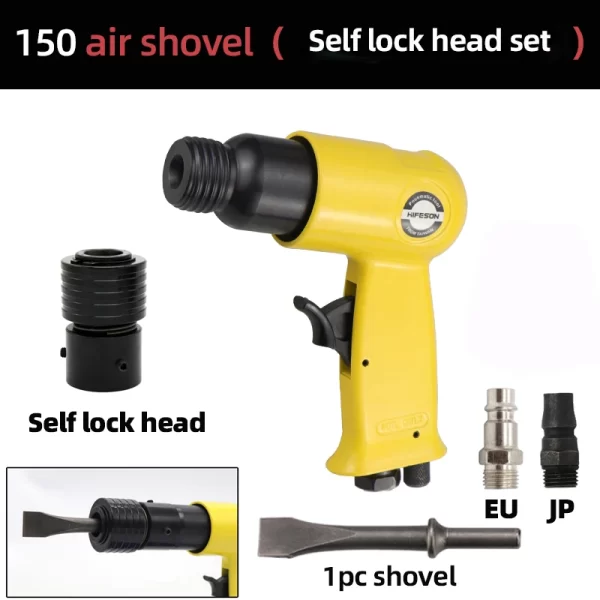 HIFENSON 120mm Air Hammer Pneumatic Tools with 4 Chisels set - Image 7