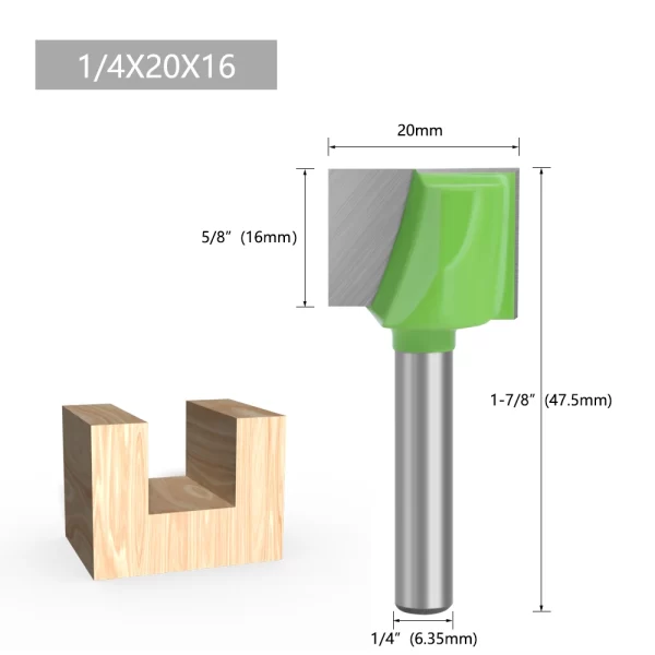 LAVIE 1/4 Shank Cleaning Bottom Bit Straight Router Bit Set - Image 11