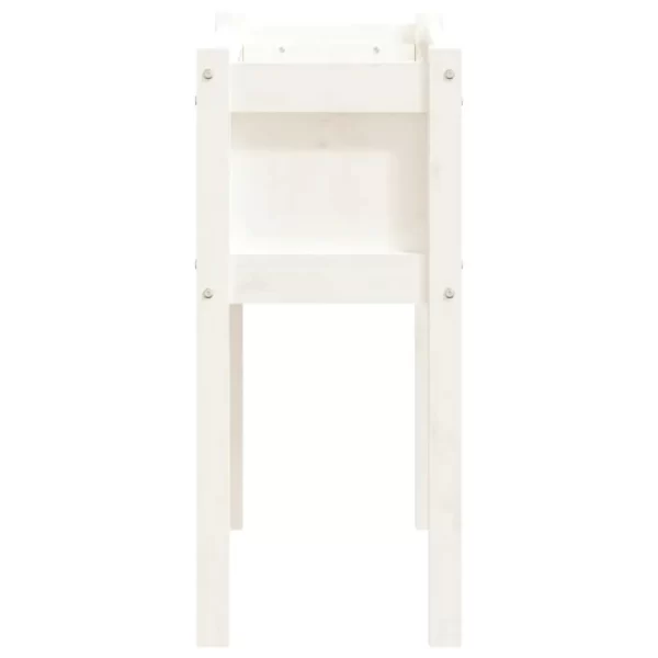 Elevate Your Garden: White Wooden Planter with Legs -Solid Pine - Image 6