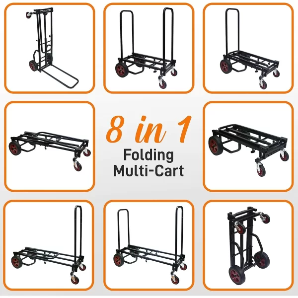 Compact 8-in-1 Folding cart Foldable and Lightweight,  27.52'' to 44.25'' - Pyle PKEQ48 - Image 5