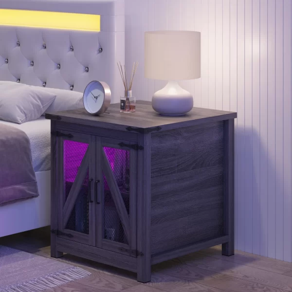 24" Farmhouse End Table, Large Sofa Side Table - Image 13