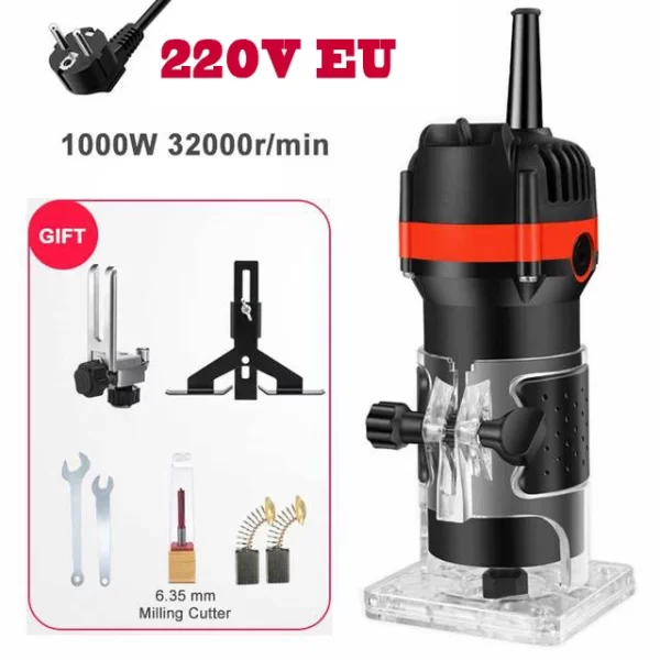 1000W Woodworking Electric Trimmer 32000RPM Wood Router - Image 7