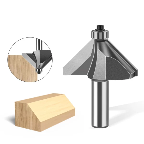 1pc 6mm 12mm Shank 45 Degree Bevel Router Bit Woodworking - Image 5