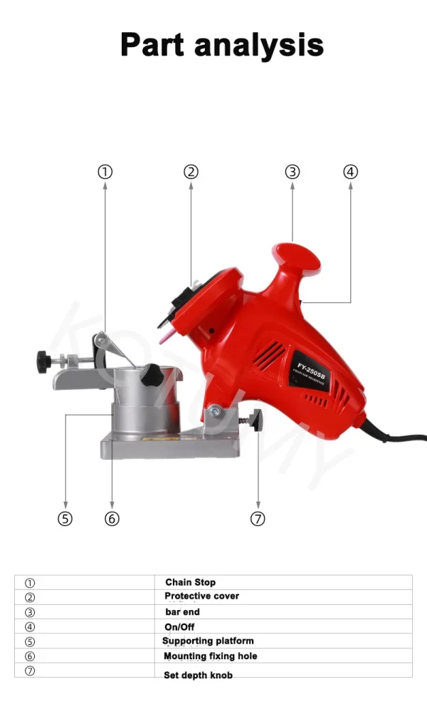 250W 220V/110V Electric Chain Saw Sharpener - Image 11