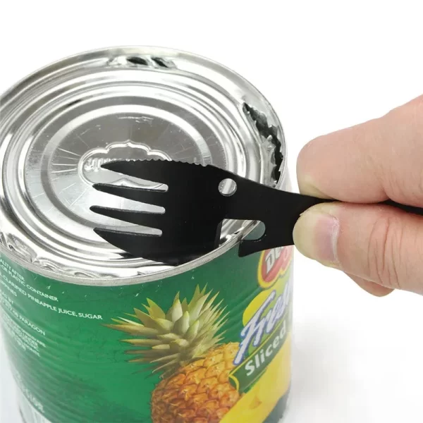 Outdoor Survival Tools 5 in 1 Camping Multi-functional EDC Kit Practical Fork Knife Spoon Bottle/Can Opener - Image 15