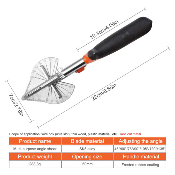 Angle Shear 45-135 Degree Miter Cutter Hand Shear - Image 13