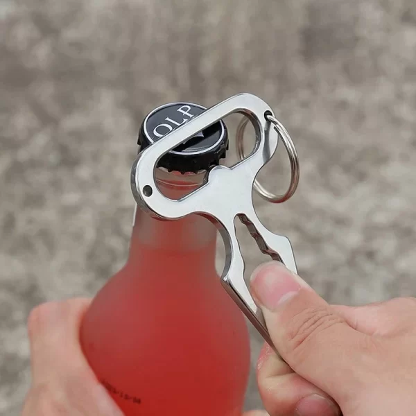Outdoor EDC Survival Tool, Multifunctional Self-defense Spike,Wrench,Bottle Opener,Keychains - Image 15