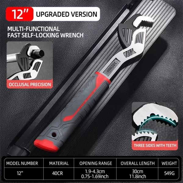 AIRAJ Universal Wrench Multi-Function Adjustable Wrench - Image 3
