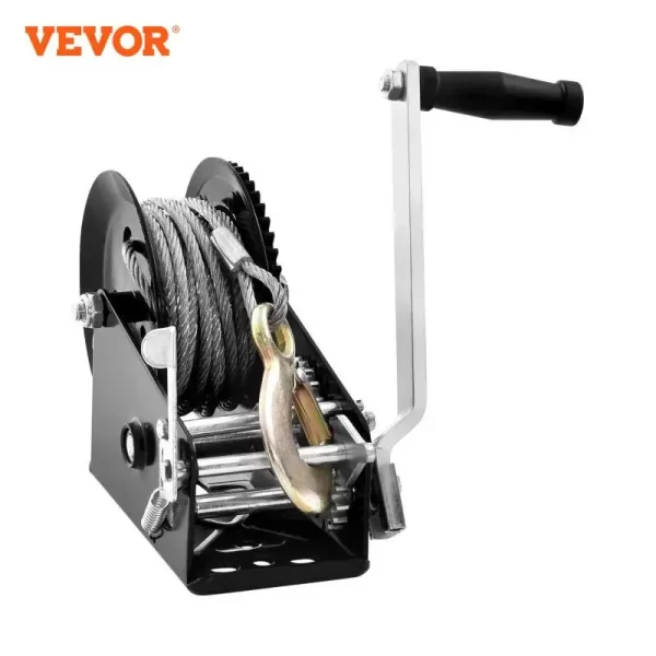 VEVOR Hand Winch Heavy Duty Rope Crank with 33 ft Steel Wire Cable