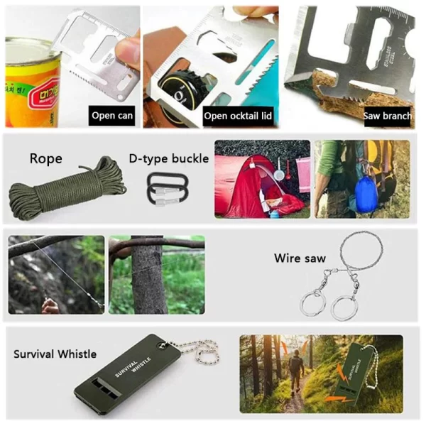 Survival First Aid Kit Survival Full Set Molle Outdoor Gear Emergency Kits Trauma Bag - Image 13