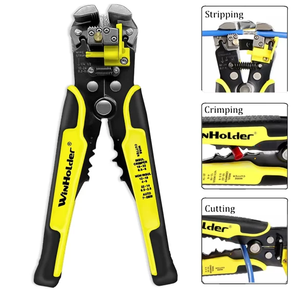 Professional Electrician Wire Tool Cable Wire Stripper Cutter Crimper - Image 3