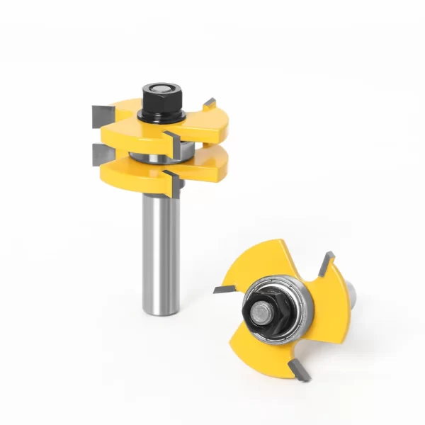 2PCS  1-7/8" T&G ASSEMBLY 3 Teeth Tenon Square Tooth Floor Splicing Cutter Router Bits - Image 14