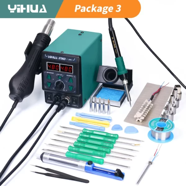 YIHUA 8786D Soldering Iron Hot Air Soldering Station Tool Welding Station - Image 7