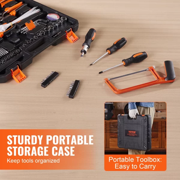 VEVOR Tool Kit Home Repairing Tool Kit with Portable Tool Storage - Image 5