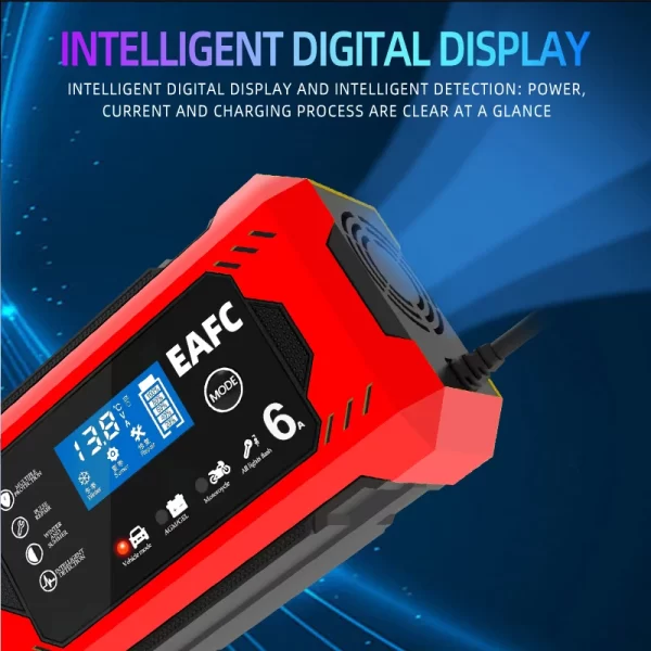Car Battery Charger 12V 6A Intelligent Fast Charging - Image 5