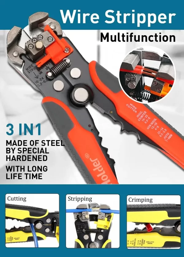 Professional Electrician Wire Tool Cable Wire Stripper Cutter Crimper - Image 10