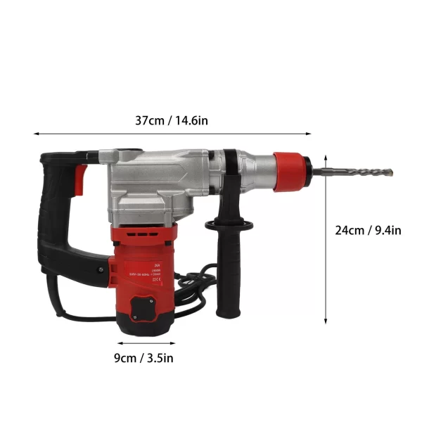 new Electric Hammer Drill Kit Multifunctional 1900W 4500RPM Impact Drill Concrete Hammer Tool - Image 13