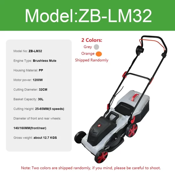 1200W/1600W Hand Push Weeder High Power Electric Lawn Mower - Image 9