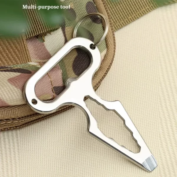 Outdoor EDC Survival Tool, Multifunctional Self-defense Spike,Wrench,Bottle Opener,Keychains