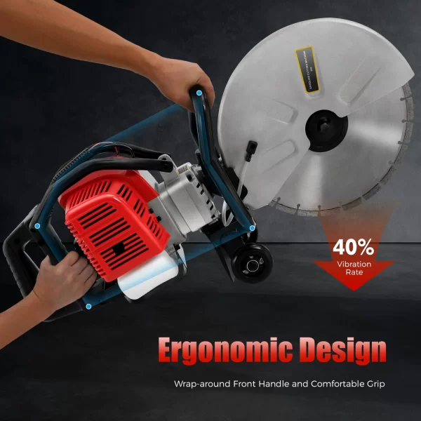 1400w Gasoline Concrete Cutting Saw Concrete Wet Saw Blade - Image 2
