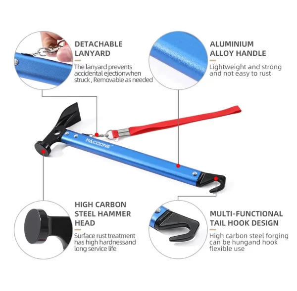 Outdoor Survival Tool Camping Multifunctional Hammer - Image 14