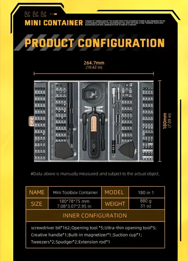 180 in 1 Precision Multifunctional Screwdriver Set - Image 15