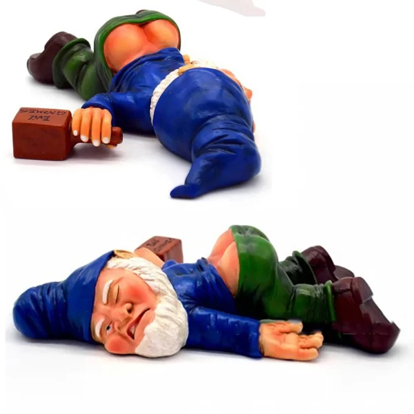 Drunk Garden Gnome Outdoor Statue Garden Gnomes - Image 10