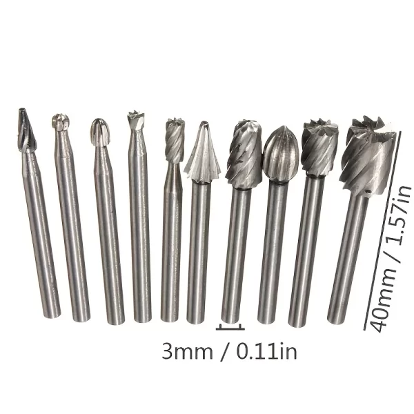 10pcs Set Woodworking Carving Milling Cutter For Dremel - Image 6